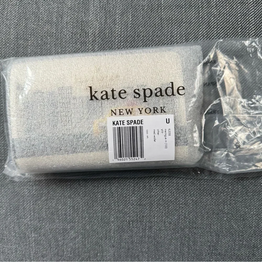 NWT Kate Spade Black and White Wallet with NYC Design